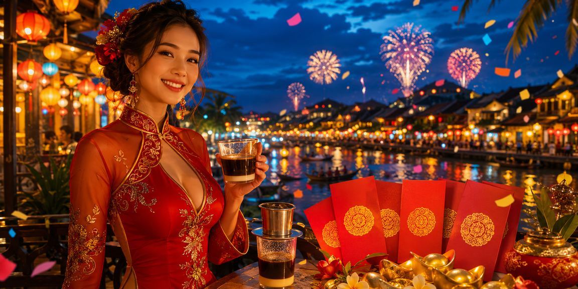 Phong bì đỏ khuyến mãi tại Hội An – biểu tượng ưu đãi mùa lễ hội Việt Nam